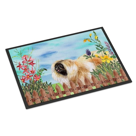Carolines Treasures Pekingese Spring Indoor or Outdoor Mat - 18 x 27 in. CK1243MAT